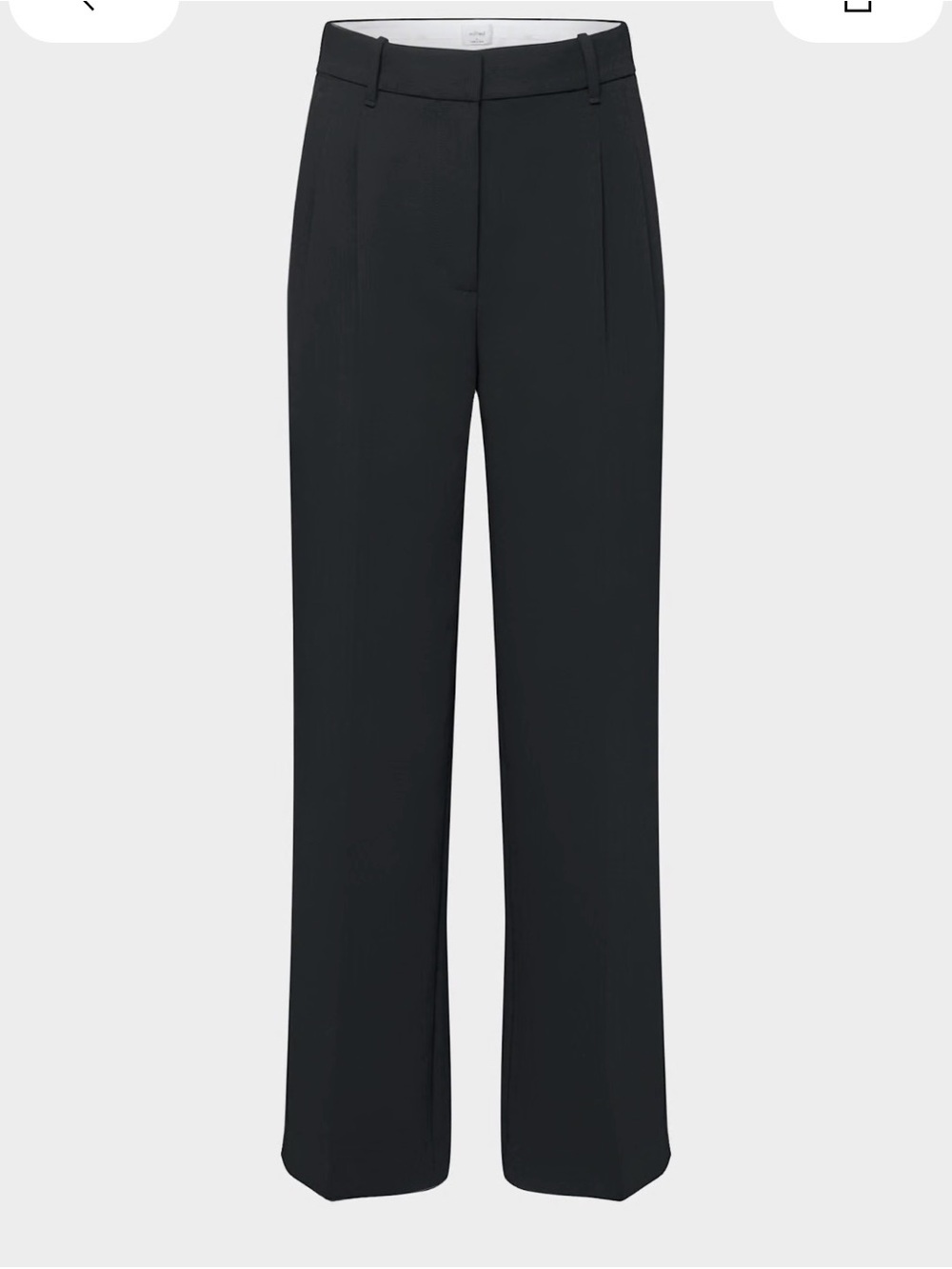 Aritzia Black High-Rise Wide Leg Trousers